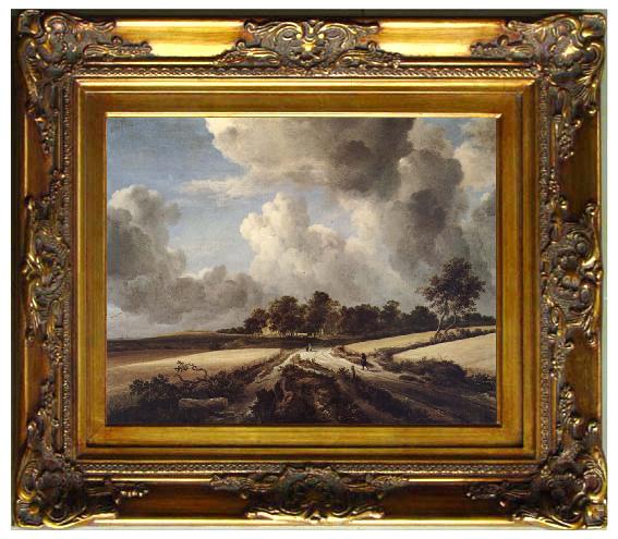 framed  RUISDAEL, Jacob Isaackszon van Wheatfields, Ta056
